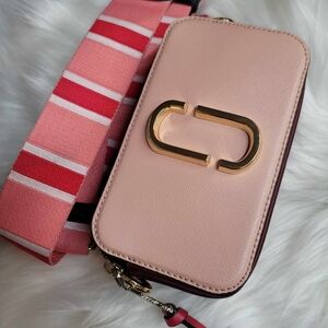 Marc Jacobs Pink Crossbody Bag with Gold Detail